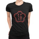 tシャツ レディース 半袖 ブラック 黒 デザイン M L Tシャツ ティーシャツ T shirt 001587 ハンコ おもしろ