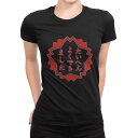 tシャツ レディース 半袖 ブラック 黒 デザイン M L Tシャツ ティーシャツ T shirt 001588 ハンコ おもしろ