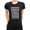 tシャツ レディース 半袖 ブラック 黒 デザイン M L Tシャツ ティーシャツ T shirt 003033 文字 魚