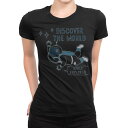 tシャツ レディース 半袖 ブラック 黒 デザイン M L Tシャツ ティーシャツ T shirt 020084 宇宙 かわいい ロケット