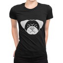 tシャツ レディース 半袖 ブラック 黒 デザイン M L Tシャツ ティーシャツ T shirt 022504 犬 dog かわいい