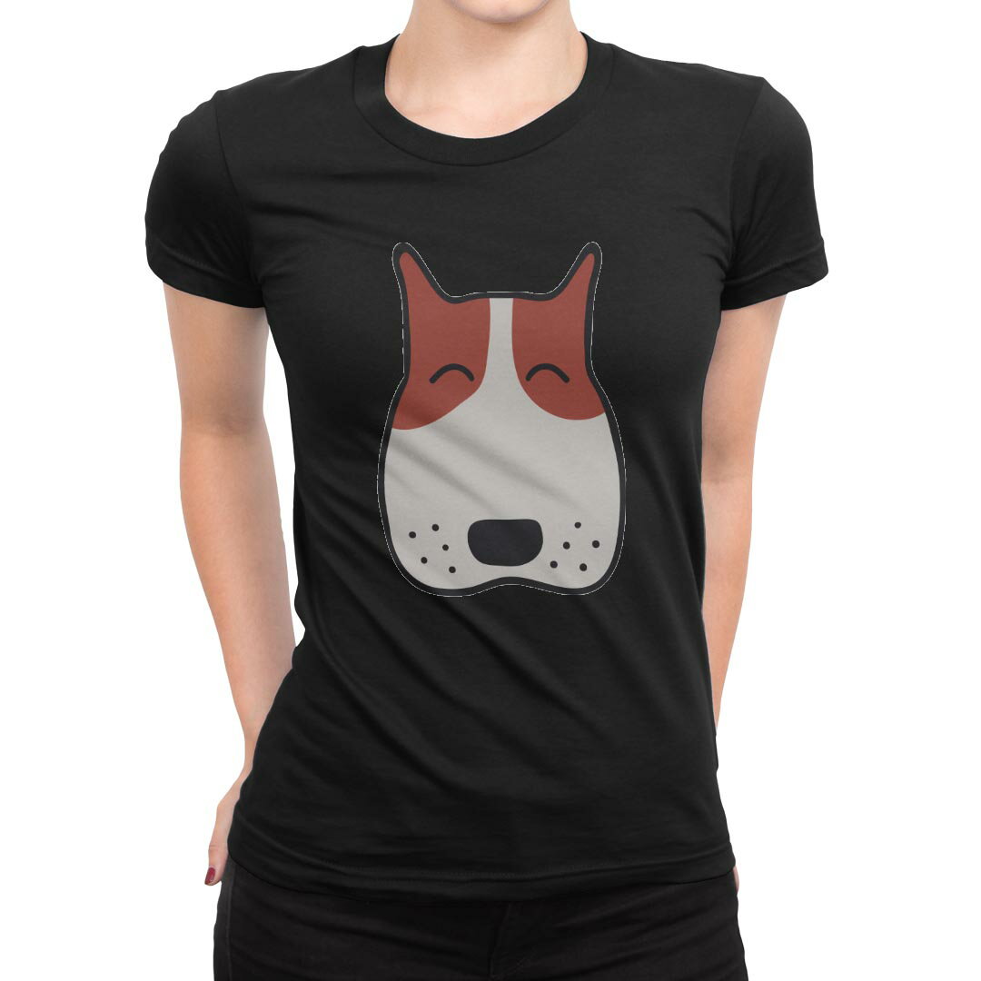 tシャツ レディース 半袖 ブラック 黒 デザイン M L Tシャツ ティーシャツ T shirt 022542 犬 dog かわいい