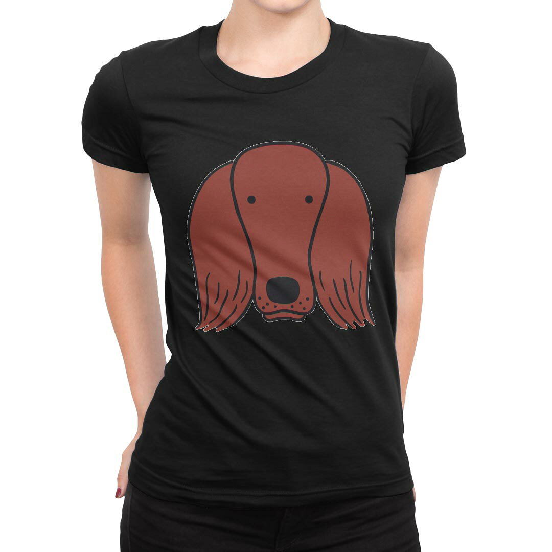tシャツ レディース 半袖 ブラック 黒 デザイン M L Tシャツ ティーシャツ T shirt 022555 犬 dog かわいい kabekore-11278556 kabeコレ パッケージ画像