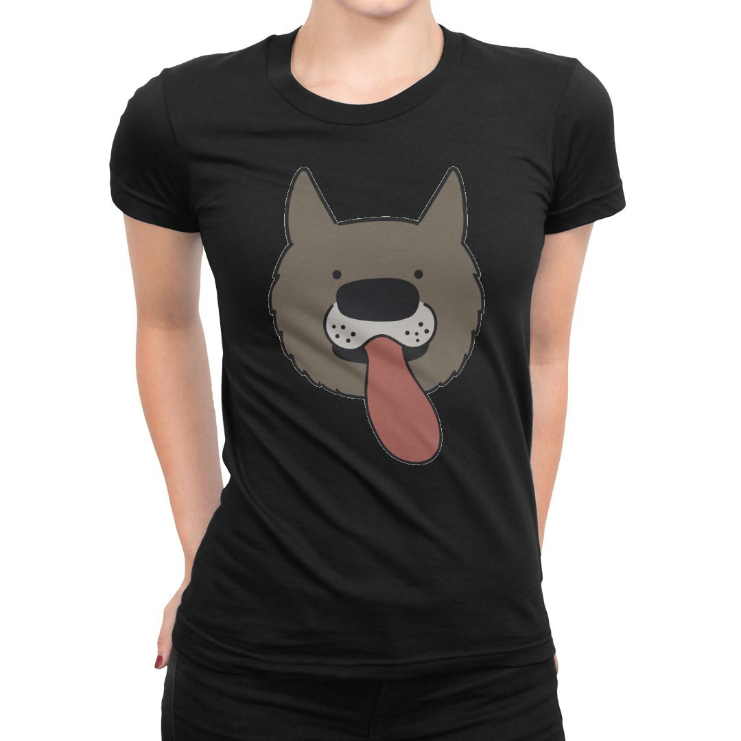 tシャツ レディース 半袖 ブラック 黒 デザイン M L Tシャツ ティーシャツ T shirt 022564 犬 dog かわいい