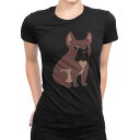 tシャツ レディース 半袖 ブラック 黒 デザイン M L Tシャツ ティーシャツ T shirt 022625 犬 dog かわいい