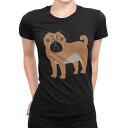 tシャツ レディース 半袖 ブラック 黒 デザイン M L Tシャツ ティーシャツ T shirt 022627 犬 dog かわいい