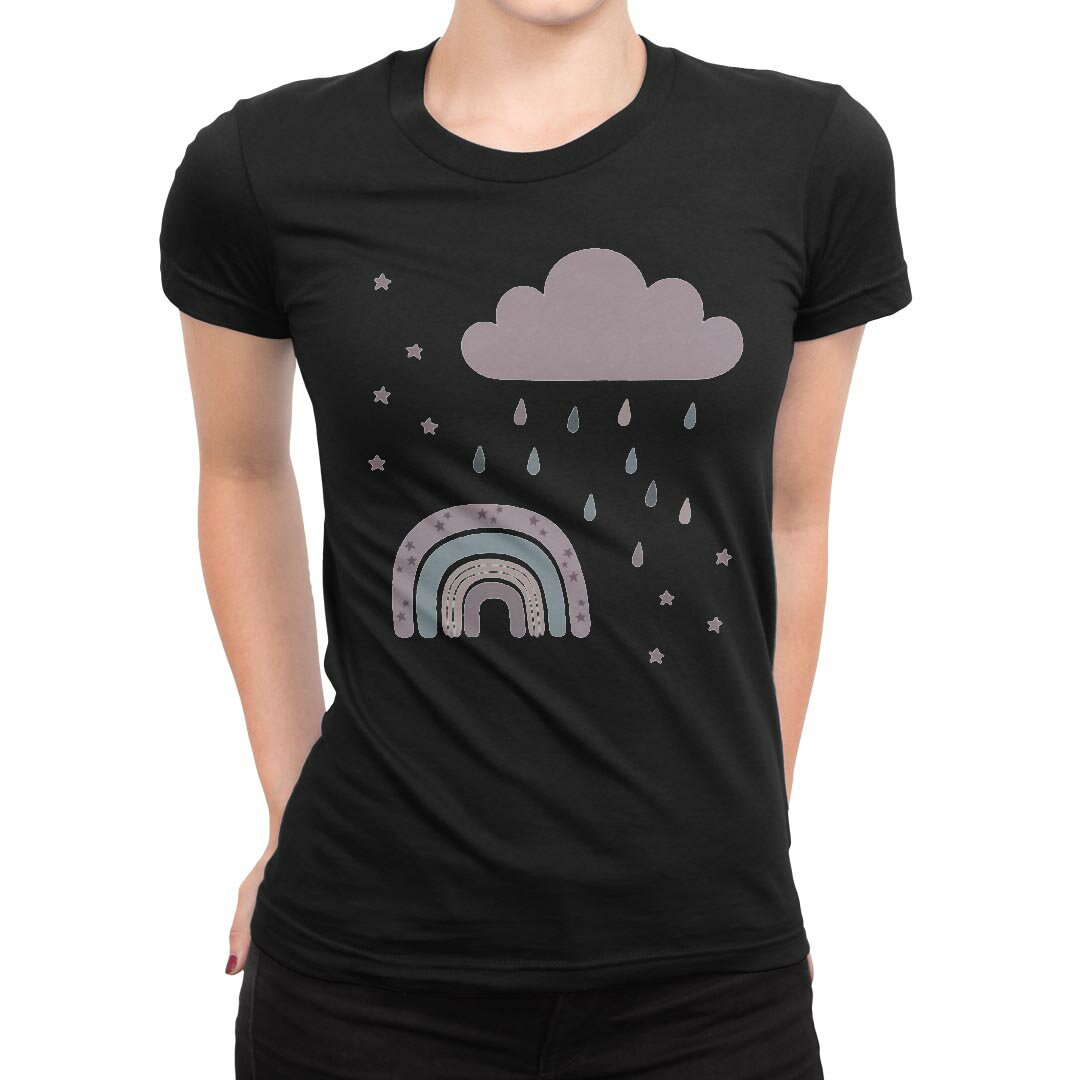 Rakuten - tシャツ レディース 半袖 ブラック 黒 デザイン M L Tシャツ ティーシャツ T shirt 022665 雲 梅雨