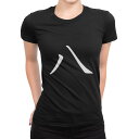 tシャツ レディース 半袖 ブラック 黒 デザイン M L Tシャツ ティーシャツ T shirt 026424 八