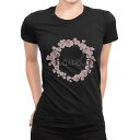 tシャツ レディース 半袖 ブラック 黒 デザイン S M L XL Tシャツ ティーシャツ T shirt 031563 バレンタイン ハート 花