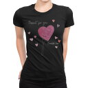 tシャツ レディース 半袖 ブラック 黒 デザイン S M L XL Tシャツ ティーシャツ T shirt 031567 バレンタイン ハート フォーク