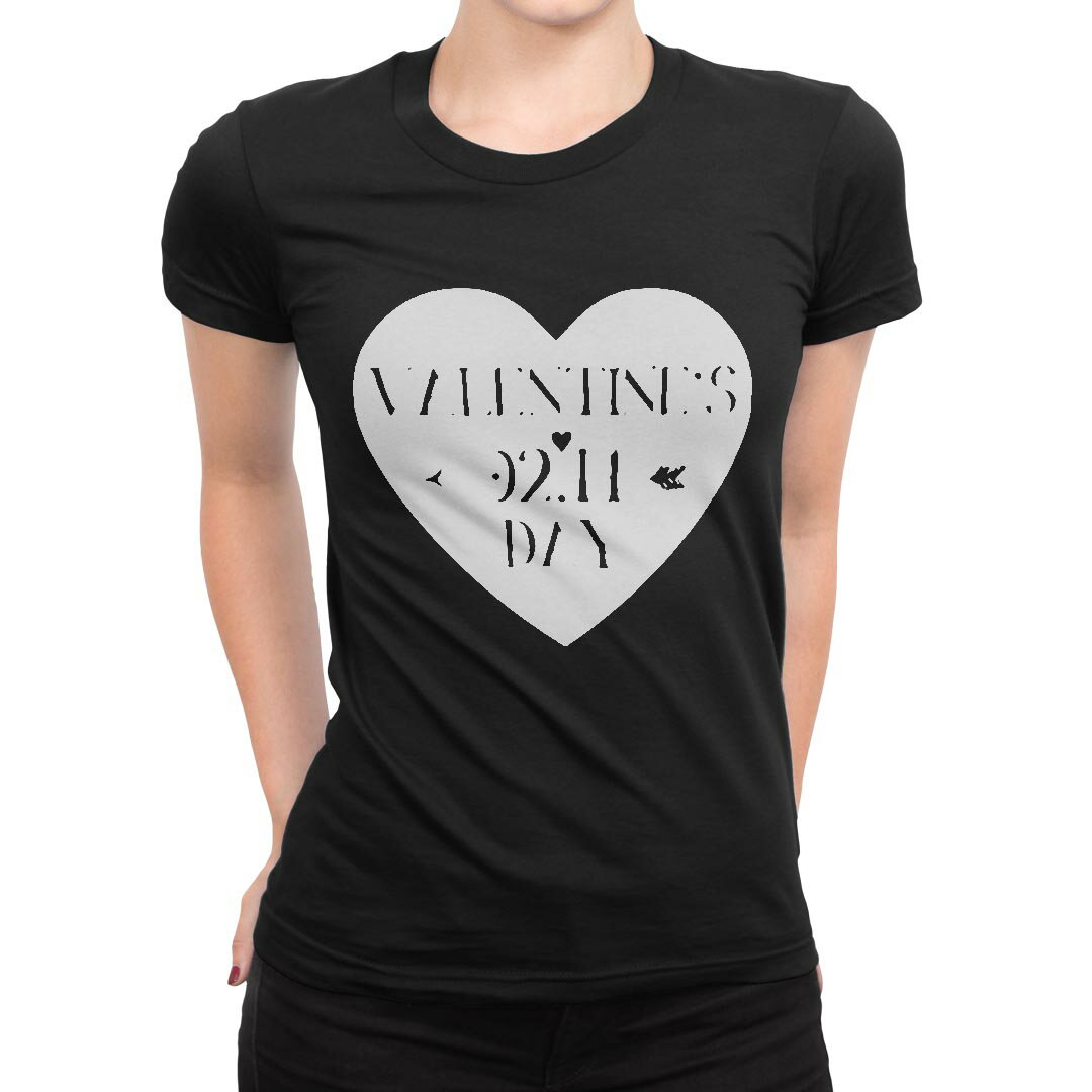 tシャツ レディース 半袖 ブラック 黒 デザイン S M L XL Tシャツ ティーシャツ T shirt 031594 バレンタイン ハート英字