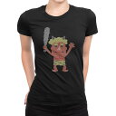 tシャツ レディース 半袖 ブラック 黒 デザイン S M L XL Tシャツ ティーシャツ T shirt 031596 節分 鬼 赤鬼
