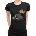 tシャツ レディース 半袖 ブラック 黒 デザイン S M L XL Tシャツ ティーシャツ T shirt 031629 節分 巻き寿司 鬼