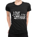 tシャツ レディース 半袖 ブラック 黒 デザイン S M L XL Tシャツ ティーシャツ T shirt 031762 ラブ おしゃれ ヘアサロン