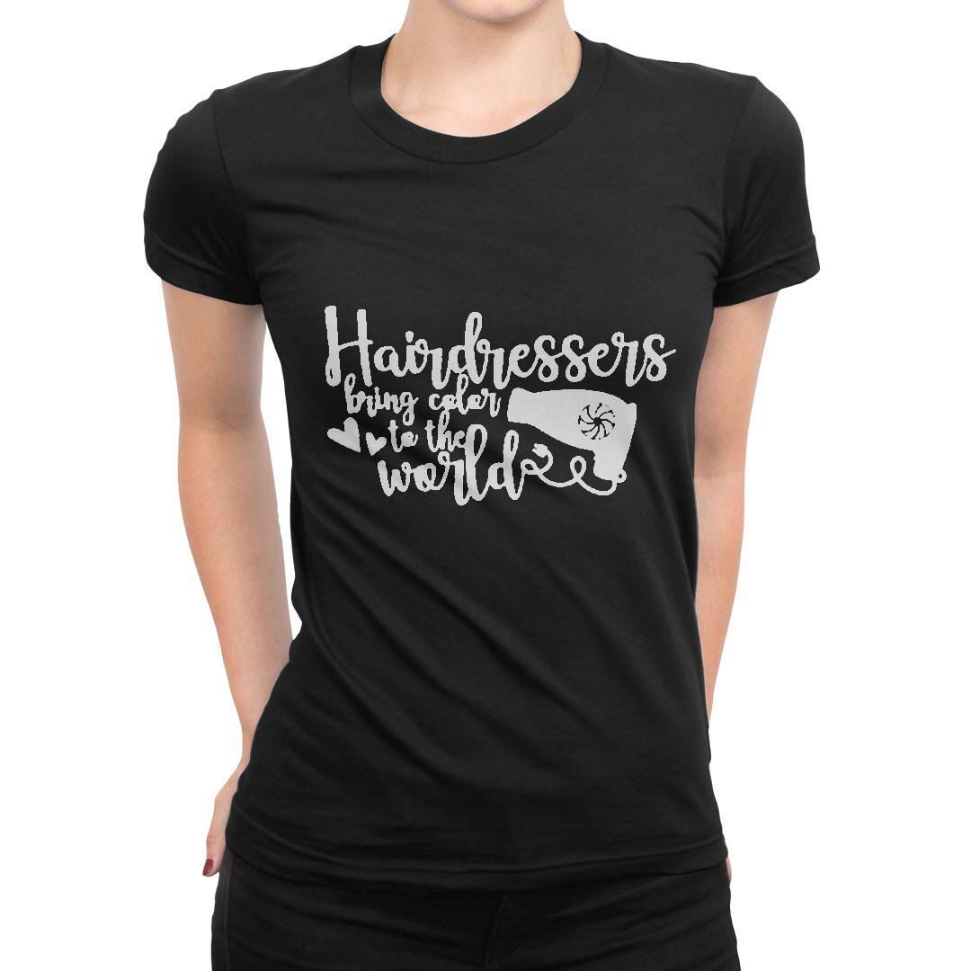 tシャツ レディース 半袖 ブラック 黒 デザイン S M L XL Tシャツ ティーシャツ T shirt 031776 美容師..