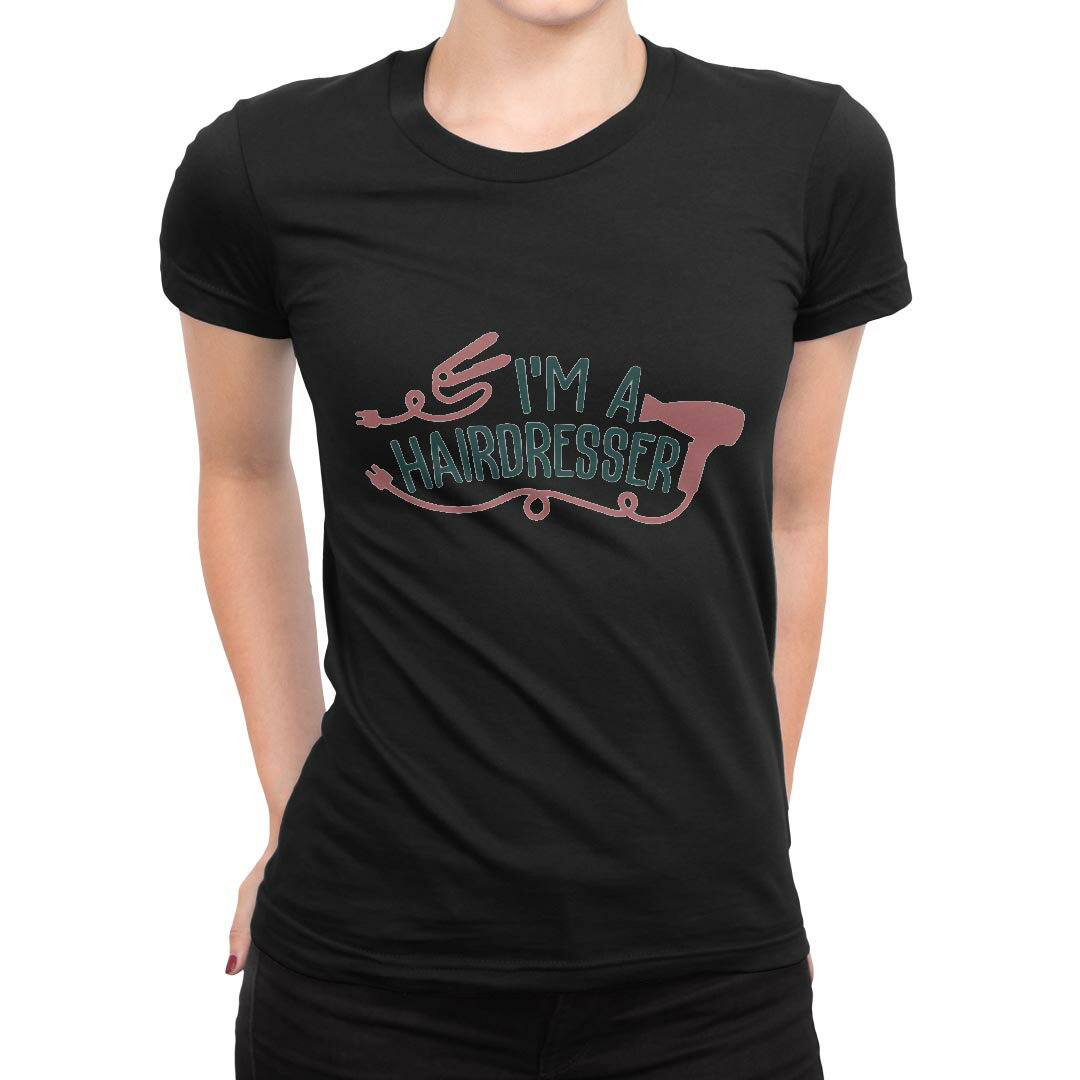 tシャツ レディース 半袖 ブラック 黒 デザイン S M L XL Tシャツ ティーシャツ T shirt 031824 美容師..