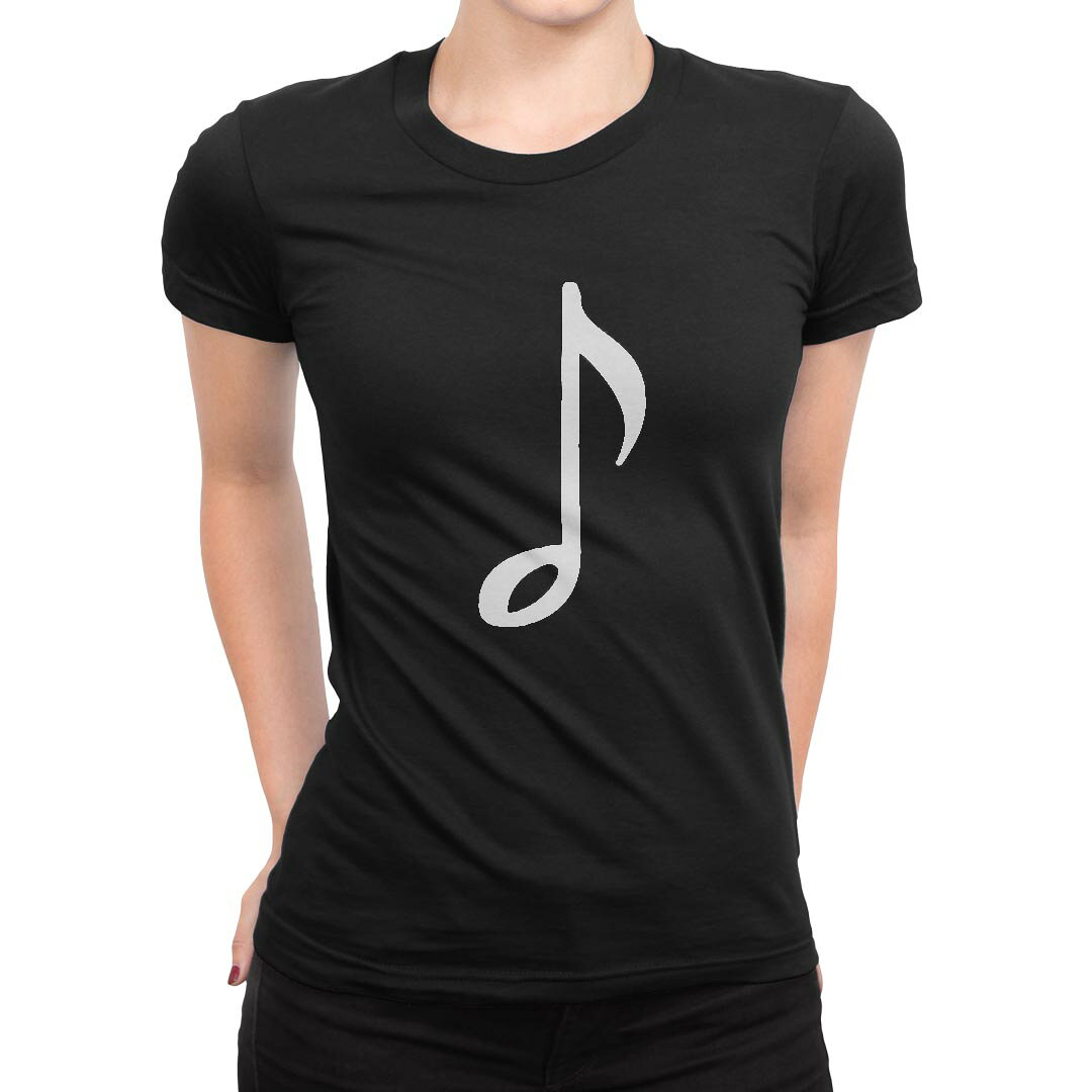 tシャツ レディース 半袖 ブラック 黒 デザイン S M L XL Tシャツ ティーシャツ T shirt 031909 音符 シンプル