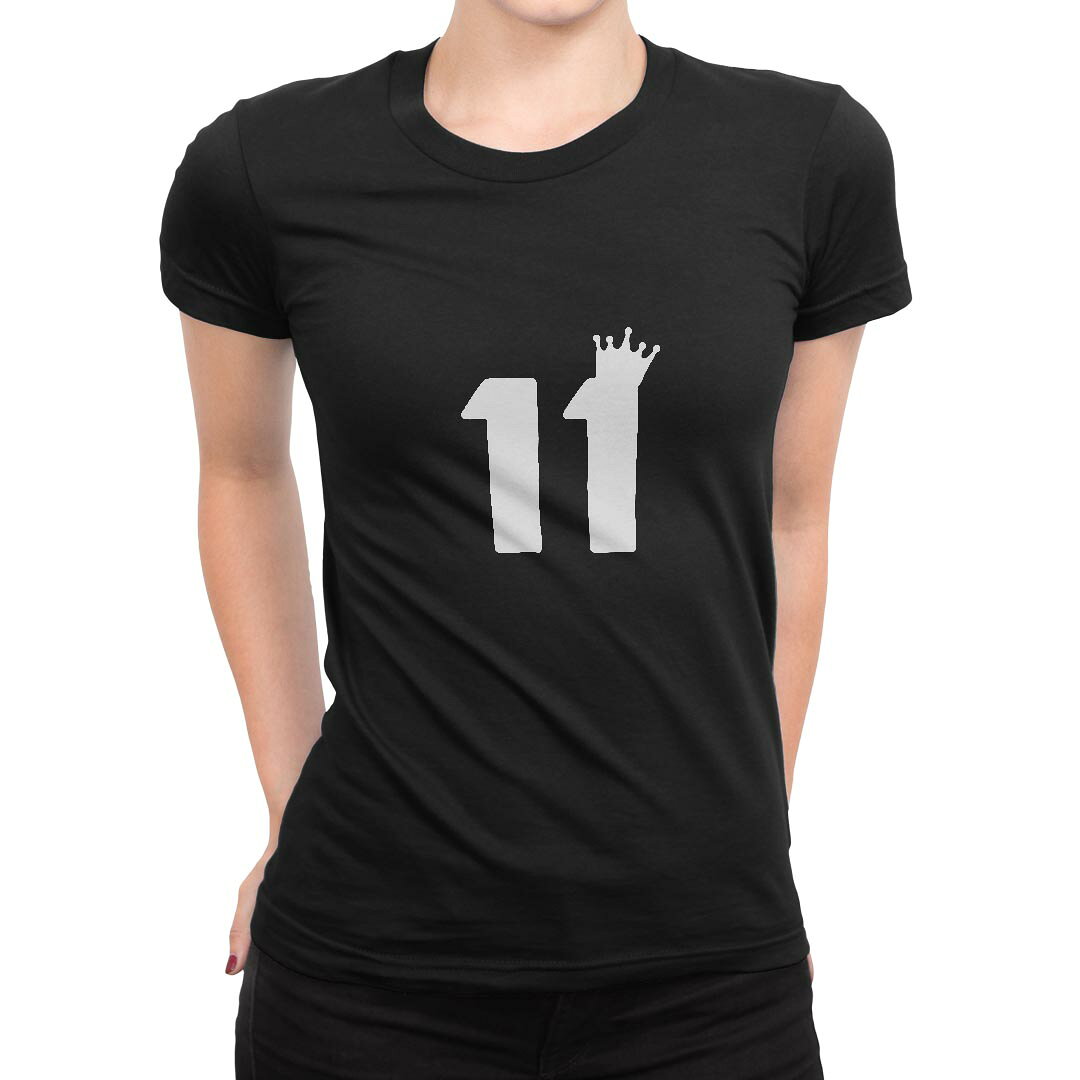 tシャツ レディース 半袖 ブラック 黒 デザイン S M L XL Tシャツ ティーシャツ T shirt 031942 数字 記念日 11 kabekore-11009652 kabeコレ パッケージ画像