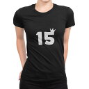 tシャツ レディース 半袖 ブラック 黒 デザイン S M L XL Tシャツ ティーシャツ T shirt 031946 数字 記念日 15