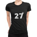 tシャツ レディース 半袖 ブラック 黒 デザイン S M L XL Tシャツ ティーシャツ T shirt 031958 数字 記念日 27