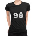 tシャツ レディース 半袖 ブラック 黒 デザイン S M L XL Tシャツ ティーシャツ T shirt 032029 数字 記念日 98