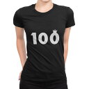 tシャツ レディース 半袖 ブラック 黒 デザイン S M L XL Tシャツ ティーシャツ T shirt 032031 数字 記念日 100