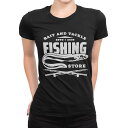 tシャツ レディース 半袖 ブラック 黒 デザイン S M L XL Tシャツ ティーシャツ T shirt 032162 fishing