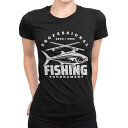 tシャツ レディース 半袖 ブラック 黒 デザイン S M L XL Tシャツ ティーシャツ T shirt 032165 fishing(3)