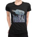 tシャツ レディース 半袖 ブラック 黒 デザイン S M L XL Tシャツ ティーシャツ T shirt 032258 イラスト