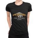tシャツ レディース 半袖 ブラック 黒 デザイン S M L XL Tシャツ ティーシャツ T shirt 032271 ワッペン アウトドアステッカー
