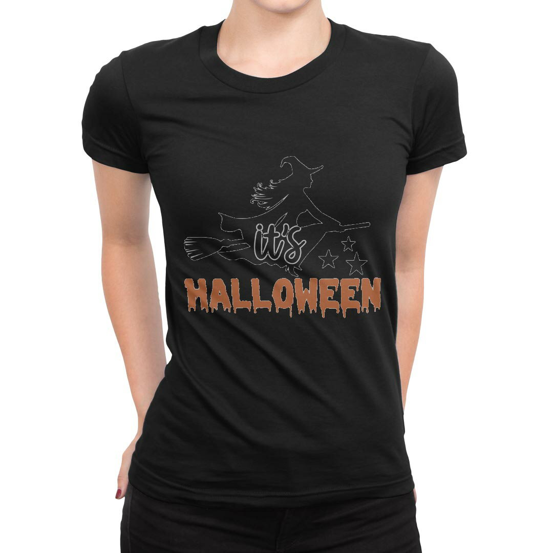 乐天商城 - tシャツ レディース 半袖 ブラック 黒 デザイン M L Tシャツ ティーシャツ T shirt 032592 ハロウィン キャラクター