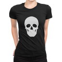 tシャツ レディース 半袖 ブラック 黒 デザイン M L Tシャツ ティーシャツ T shirt 032612 骸骨 がいこつ