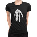 tシャツ レディース 半袖 ブラック 黒 デザイン M L Tシャツ ティーシャツ T shirt 032613 骸骨 がいこつ