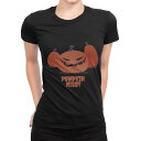 tシャツ レディース 半袖 ブラック 黒 デザイン M L Tシャツ ティーシャツ T shirt 032684 かぼちゃ パンプキン