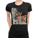 tシャツ レディース 半袖 ブラック 黒 デザイン M L Tシャツ ティーシャツ T shirt 006282 鳥 音符 楽譜