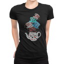 tシャツ レディース 半袖 ブラック 黒 デザイン M L Tシャツ ティーシャツ T shirt 009316 トランプ 模様