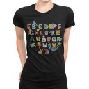 tシャツ レディース 半袖 ブラック 黒 デザイン M L Tシャツ ティーシャツ T shirt 009650 英語 動物 文字