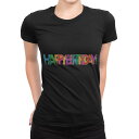 tシャツ レディース 半袖 ブラック 黒 デザイン M L Tシャツ ティーシャツ T shirt 009793 英語 バースデー メッセージ