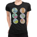 tシャツ レディース 半袖 ブラック 黒 デザイン M L Tシャツ ティーシャツ T shirt 009819 恐竜 こども カラフル