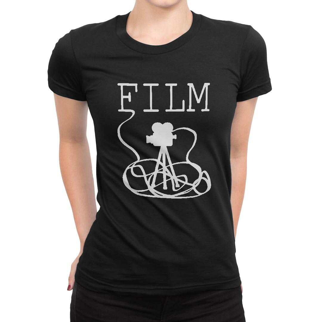 tシャツ レディース 半袖 ブラック 黒 デザイン M L Tシャツ ティーシャツ T shirt 011123 カメラ　ビデオ　写真
