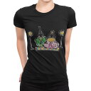 tシャツ レディース 半袖 ブラック 黒 デザイン M L Tシャツ ティーシャツ T shirt 012854 ひな祭り 和 節句