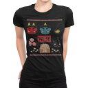 tシャツ レディース 半袖 ブラック 黒 デザイン M L Tシャツ ティーシャツ T shirt 012878 節分 鬼 文字