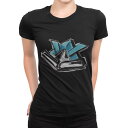 tシャツ レディース 半袖 ブラック 黒 デザイン M L Tシャツ ティーシャツ T shirt 012892 かぶと 節句 こどもの日