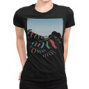 tシャツ レディース 半袖 ブラック 黒 デザイン M L Tシャツ ティーシャツ T shirt 013163 こいのぼり こどもの日 節句