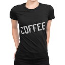 tシャツ レディース 半袖 ブラック 黒 デザイン M L Tシャツ ティーシャツ T shirt 013225 コーヒー 英語 文字
