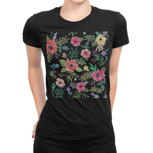 tシャツ レディース 半袖 ブラック 黒 デザイン M L Tシャツ ティーシャツ T shirt 013494 花 花柄 カラフル tシャツ レディース 半袖 ブラック 黒 デザイン M L Tシャツ ティーシャツ T shirt 013494 花 花柄 カラフル