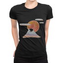 tシャツ レディース 半袖 ブラック 黒 デザイン M L Tシャツ ティーシャツ T shirt 013572 お正月 富士山 日の出
