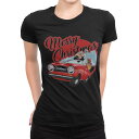 tシャツ レディース 半袖 ブラック 黒 デザイン M L Tシャツ ティーシャツ T shirt 013848 クリスマス サンタ ポップ