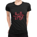 tシャツ レディース 半袖 ブラック 黒 デザイン M L Tシャツ ティーシャツ T shirt 013856 クリスマス ヒイラギ