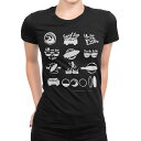 tシャツ レディース 半袖 ブラック 黒 デザイン M L Tシャツ ティーシャツ T shirt 013961 サーフィン 海 ロゴ